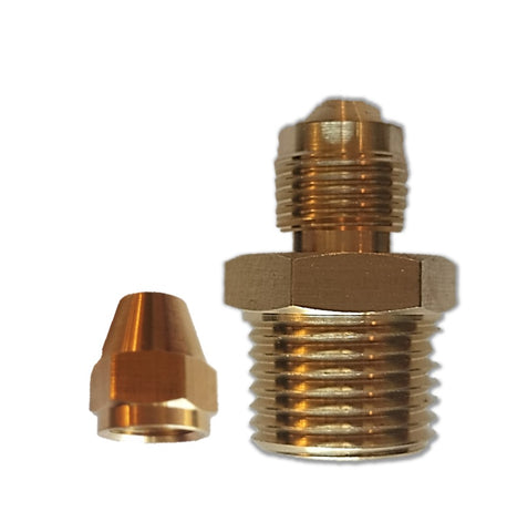 Brass Flare Fitting Connector (Pack of 10)