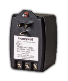 Honeywell HTP2420 Transformer - 24 VAC, 20 VA; Class 2 plug-in with thermal cut-out.